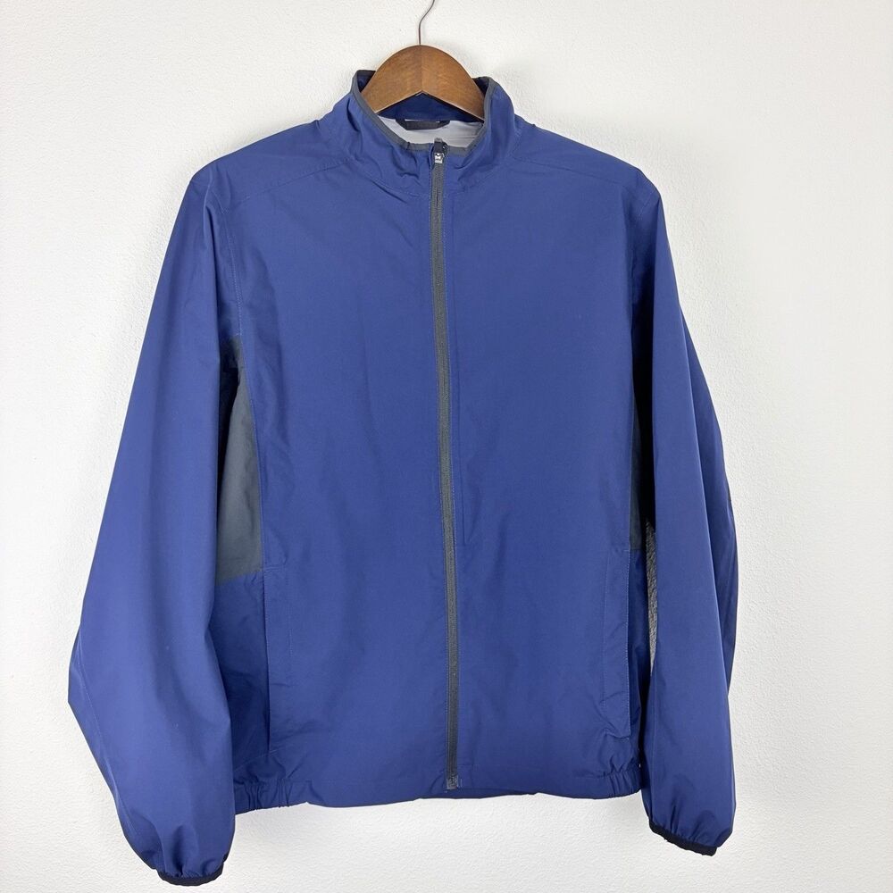 SUN MOUNTAIN M11208 Waterproof Golf Rain Jacket Blue Men’s Medium Full Zip